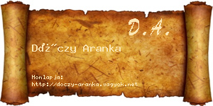 Dóczy Aranka névjegykártya